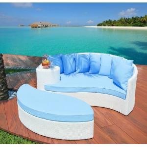 China PE Rattan Sun bed patio Backyard beach Chaise Lounge chairs Leisure Aluminium Outdoor Garden wicker Sofa supplier