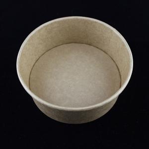 Salad Disposable Kraft Paper Bowls With Lids Takeaway Packaging Container 1100ml