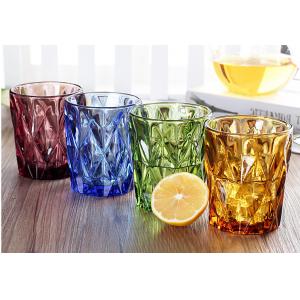 China Lemon Tea Solid Glass Products 300ml Colorful Drinking Cup Machine Made OEM wholesale