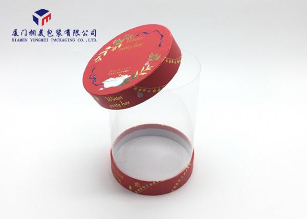 Plastic Cylinder Packaging Tubes Without Printing Hard Paper Top / Bottom Covers