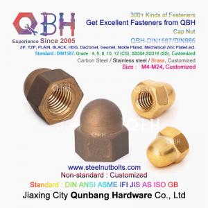 China QBH M4-M24 Brass Copper Hex Protection Domed Cover Cap Acorn Nut Car Auto Parts supplier