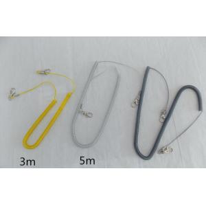 3/5M angling fishing rod lobster clasp stretchy flexi coiled lanyard anti-drop cable rope
