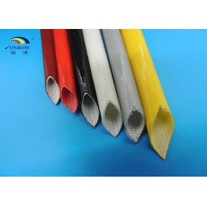 China Silicone Coated Fiberglass Braided Sleeving / Insulation Silicon Glass Tube Cable Sleeve supplier
