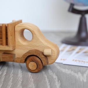 No Deformation Wooden Log Truck Toy , Children Teaching Montessori Wooden Blocks