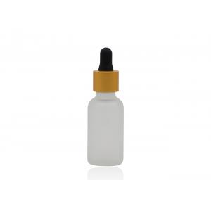 China 50ml Frosted Clear Oil Bottle Essential Oil Glass Bottles With Matte Gold Dropper supplier