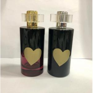 50ML 100ML Cylinder shape Luxury Glass Perfume Bottles / Colorful Spray Perfume Bottle Skincare And Makeup Packaging