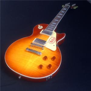 China Standard LP electric guitar with gold hardware and flower inlay supplier