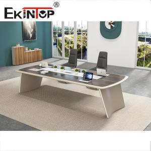 Scrat Proof Office Conference Table Melamine Board Tabletop Modern Meeting Table