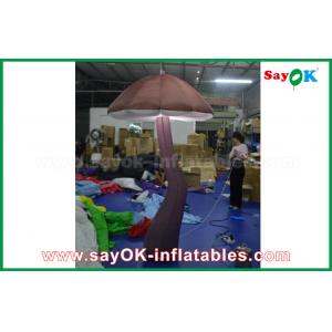China Vivid Brown Inflatable Mushroom with LED light Inside for Show Decoration supplier