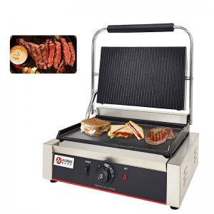 China Non-stick Grill Plates Electric Panini Sandwich Grills Machine Stainless Steel 220v supplier