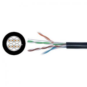 CAT6 Outdoor Cable PE Jacket with 23 AWG Solid Bare Copper for IP Camera