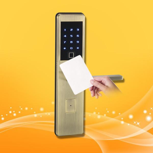 Semiconductor Electronic Card Door Lock Tempered Glass Touch Screen For Office