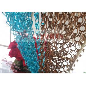 Decorative Aluminum Chain Fly Screen , Hanging Jack Chain Mail For Door Curtain