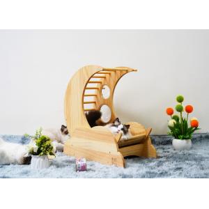 China Hallupets Cat Scratcher House Pet Condo Cat Wooden Bed Tree House supplier