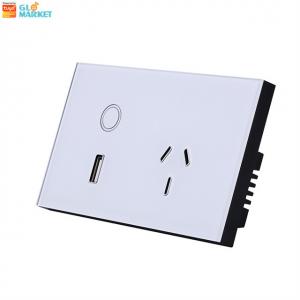 China Glomarket Smart Wall Socket With Switch Tuya App Phone Remote SAA Certificate supplier