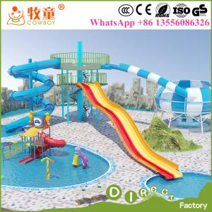 Water theme park equipment used fiberglass water slide tubes for sale