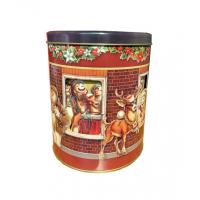 China Holiday Carousel Musical Metal Cookie Tins Food Tin Can For Promotion Packaging on sale