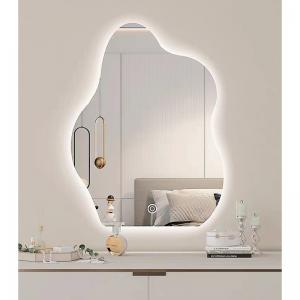 China Irregular Cloud Shaped Wall Hanging Decor Mirror Smart Led Wall Mirror For Bathroom supplier