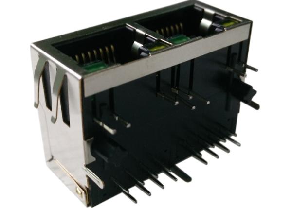 ARJM12A1-811-BA-CW2複数の港Rj45 1x2のイーサネット コネクターのデュアル ポート5G基盤- T