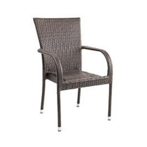 China H92cm W58cm Rattan Garden Dining Chairs , Rattan Stacking Chairs For Villa supplier