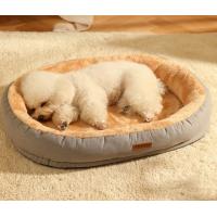 China Basics Round Bolster Indestructible Dog Bed With Flannel Top on sale