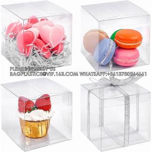 Clear Boxes For Favors 4 X 4 X 4 Inch Clear Gift Boxes For Party Favors Cupcake Macaron Candy Cookies Ornament Gifts