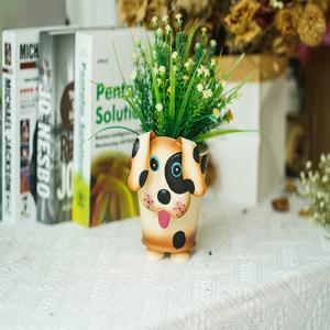 Funny Metal Animals Planter Pot Desktop Ornaments Home Decor Garden Pot