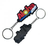 China PMS Custom Pvc Key Chain 2D 3D Waterproof With 1pc 4 Link Chain Metal Ring on sale