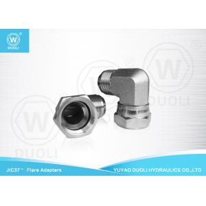 China Carbon Steel SAE 90° Elbow JIC Flare Fittings , 37 Degree Flared Tube Fittings wholesale