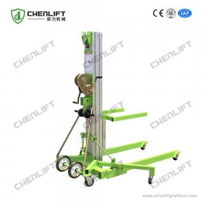 China Portable Single Doorways Manual Material Lift with Swivel Locks supplier