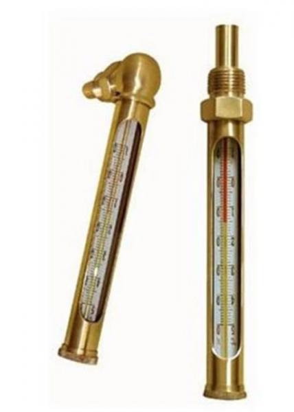 Straight/ Angle Type V Line Shape Glass Industrial Thermometer -50 - 650c