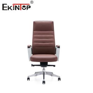 ODM Modern Leather Arm Chairs With Metal Chrome Base