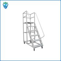 China 20 Foot 24 Foot  Mobile Safety Step Ladder For Warehouse Aluminum Alloy on sale