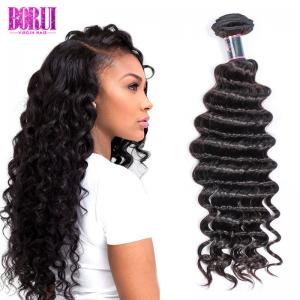 China Pre Plucked Human Hair Weave Deep Wave 4x4 Lace Closure With Baby Hair supplier