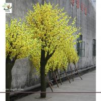UVG CHR025 indoor garden decoration artificial blossom yellow cherry tree 10ft high