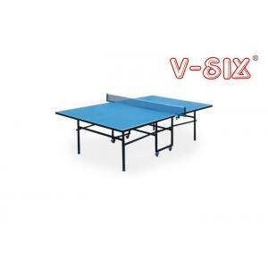 Blue Top Foldable Table Tennis Table Indoor Standard Size With 16mm Table Thickness