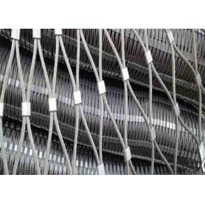 0.2m To 3.0m Decorative Metal Mesh , X Type Stainless Steel Wire Rope Mesh