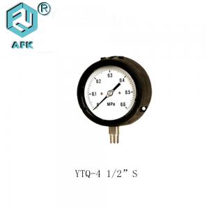 YTQ-4 1/2" S Gas Line Pressure Test Gauge , IP65 Natural Gas Manometer Gauge