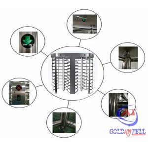 China Stainless Steel Passageway Full Height Turnstile With Emergency Entrance supplier