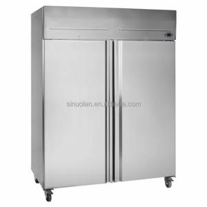 Best Price Standing Commercial Double Door Meat Freezer Kitchen Commercial Refrigerator Freezer