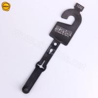 China Silver Foil Embossed Logo Plastic Belt Hangers For Leather Belt on sale