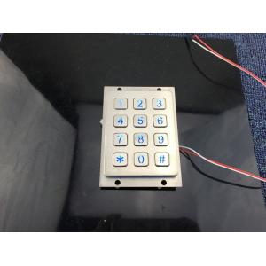 China 304 stainless steel 12 key buttons  cusotmized  backlit  keypad for telephone entry system supplier