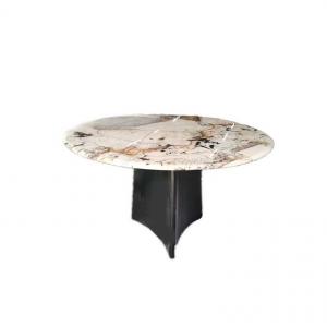 Royal Italian Contemporary Luxury Dining Table Stone Marble tabletop D1500x750mm