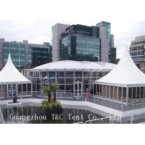 Large Trade Show Canopy Tents Permanent Use With Transparent Glass Walls