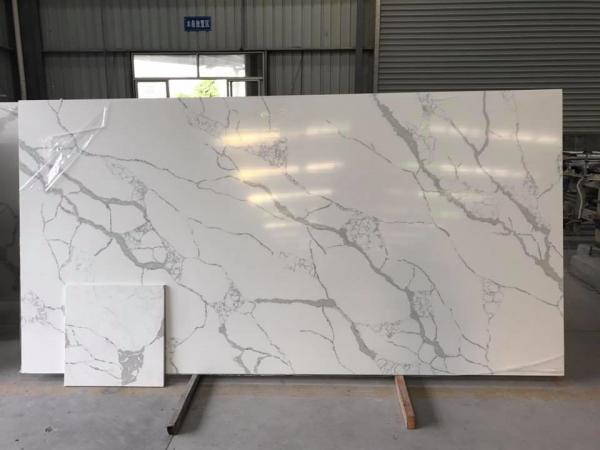 Quartz Solid Surface Stone White Kitchen Countertops For Sale