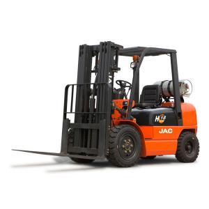 China Comfortable Dual Fuel Gas Forklift Truck , 2 Ton High Reach Forklift Low Pollution supplier