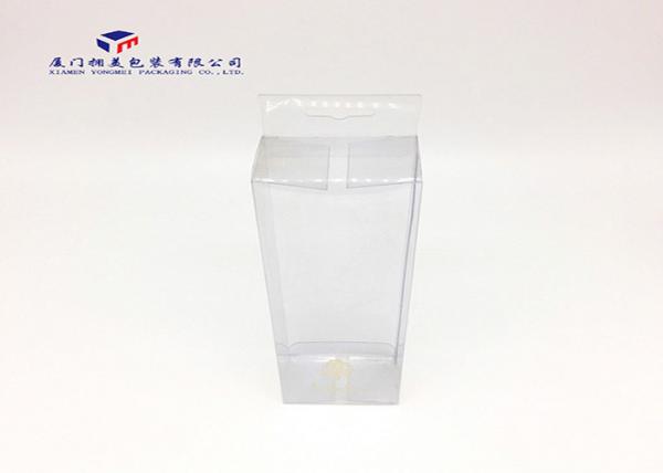 Light Weight Clear PVC Packaging Boxes OEM / ODM Service With Hang Strip On Top