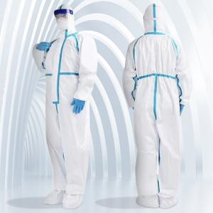 Medical Use Water Proof Disposable Safety Suit Protective Coverall Non - Woven Lamination
