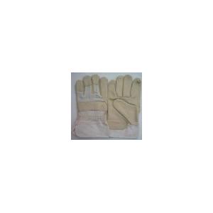 China Reinforced double palm puncture proof labour Furniture leather gloves / Glove supplier