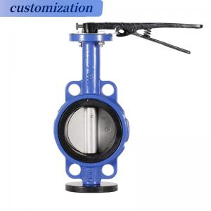 OEM Port Size Lever Operated Full PTFE Lined Concentric DIN BS Control Butterfly Valve